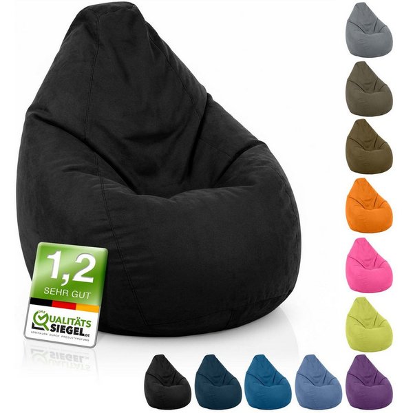 Green Bean Sitzsack Kinder Sitzsack Drop 60x60x90cm (mit Rückenlehne 60x60x90cm - Indoor Sitzkissen 220L EPS-Perlen Füllung, Kuschelig Waschbar), Bean Bag Boden