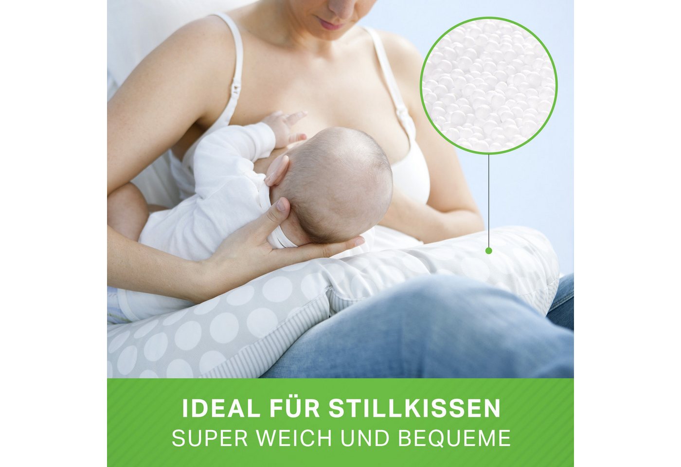 Green Bean Sitzsack Mikro-EPS Perlen - Styropor-Kügelchen (1 Liter - 430 Liter, Made in Germany), Nachfüllpack für Sitzsack-Füllung, Stillkissen, Kopfkissen – Bild 5 von 5