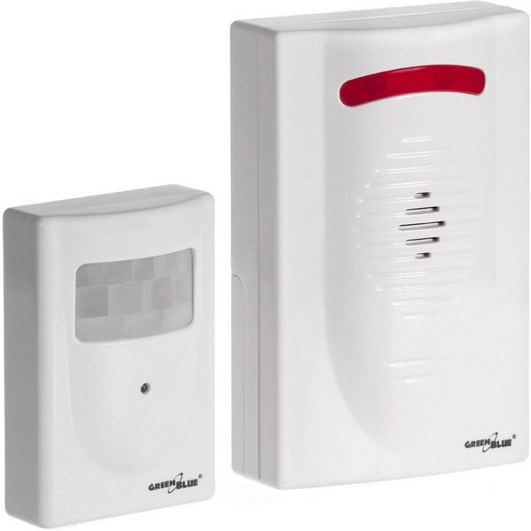 GreenBlue GB3400 Funksignal IP44 Wireless Mini Alarm Alarmanlage (Funk Alarmanlage Bewegungsmelder)