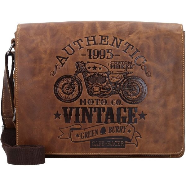 Greenburry Messenger Bag Cafe-Racer, Leder