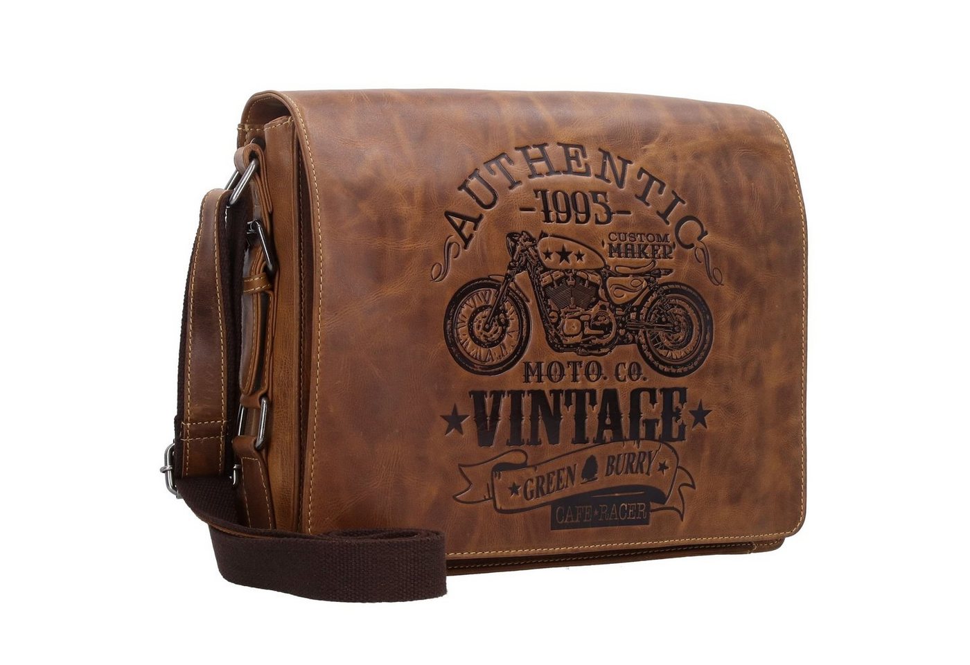 Greenburry Messenger Bag Cafe-Racer, Leder – Bild 2 von 5