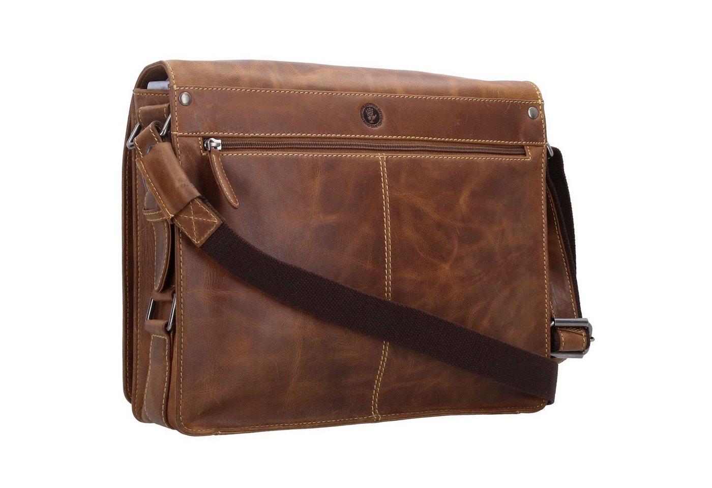 Greenburry Messenger Bag Cafe-Racer, Leder – Bild 4 von 5