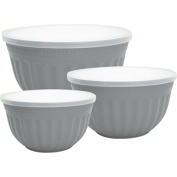 Greengate Schüssel Alice Schüssel mit Deckel grey Set3, (Schüsseln & Schalen)