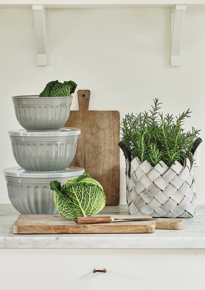 Greengate Schüssel Alice Schüssel mit Deckel grey Set3, (Schüsseln & Schalen) – Bild 2 von 5