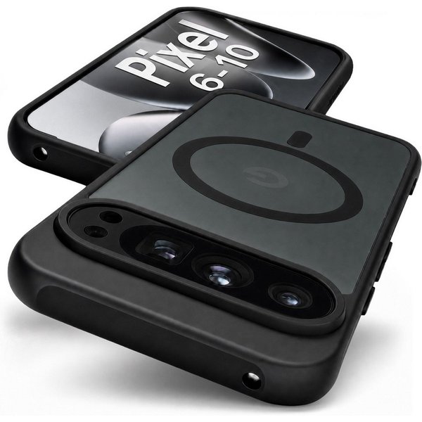 GreenHec Handyhülle Hülle Google Pixel 10 9 8 7 6 Pro XL MagSafe Case 9a 10a Magnet Schutz 7 Zoll, Cover Schwarz Magnetisch Handyhülle Pixelsnap Black Stoßfest 