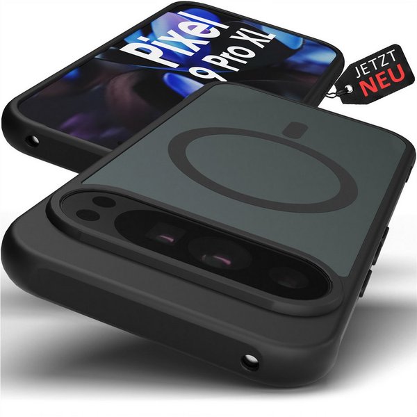 GreenHec Handyhülle Hülle Google Pixel 10 9 8 7 6 Pro XL MagSafe Case 9a 10a Magnet Schutz 7 Zoll, Cover Schwarz Magnetisch Handyhülle Pixelsnap Black Stoßfest 
