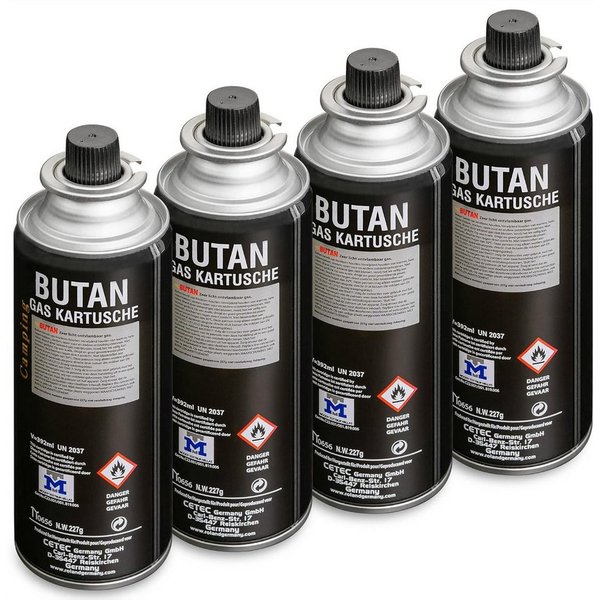 Greenpoint Gaskartusche Butan Gaskartusche 227g MSF-1a – Camping Gas für Kocher & Brenner, Zubehör für Campingkocher, Gaskocher, Brenner, Heizgeräte, Lötbrenner