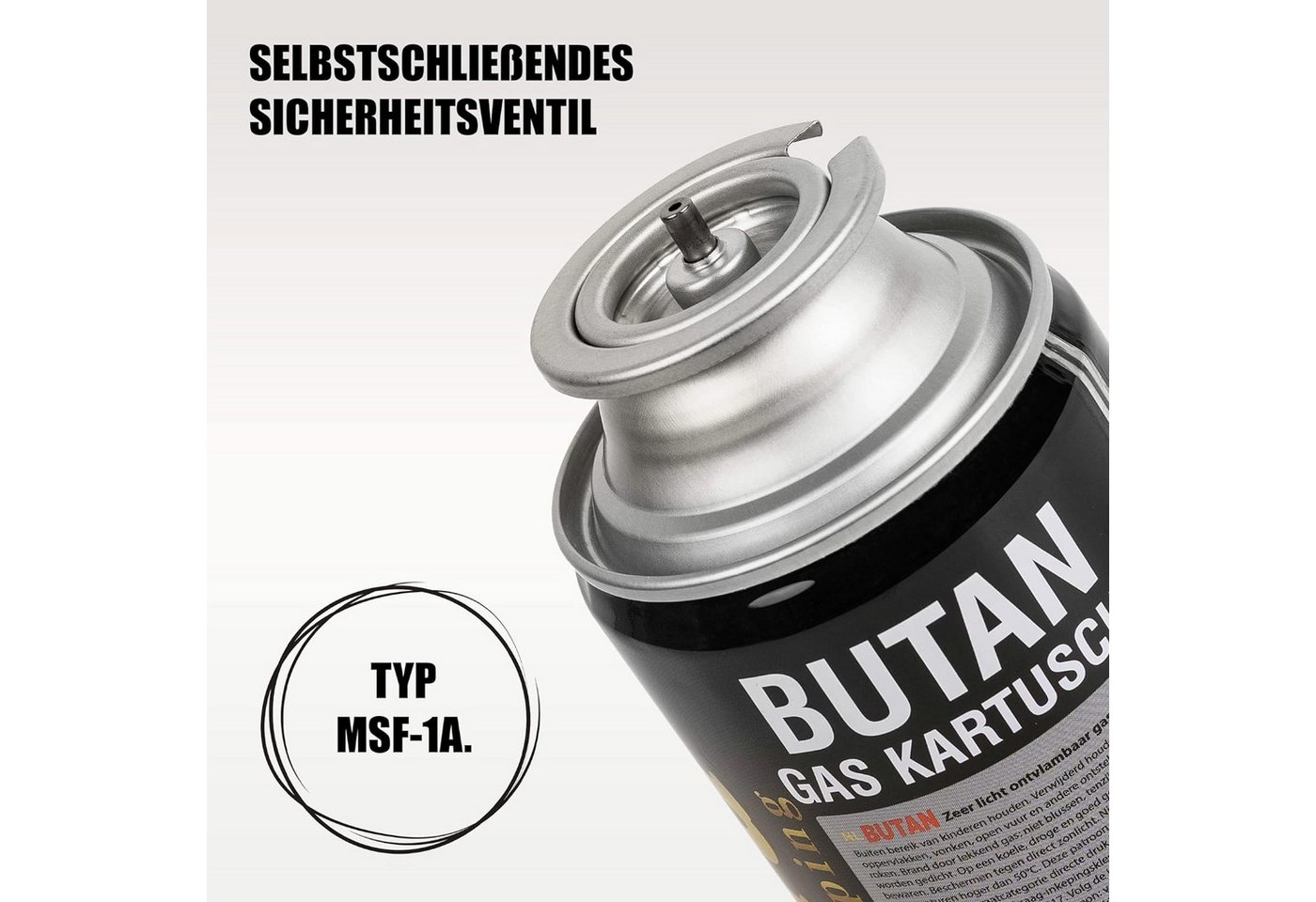 Greenpoint Gaskartusche Butan Gaskartusche 227g MSF-1a – Camping Gas für Kocher & Brenner, Zubehör für Campingkocher, Gaskocher, Brenner, Heizgeräte, Lötbrenner – Bild 4 von 5