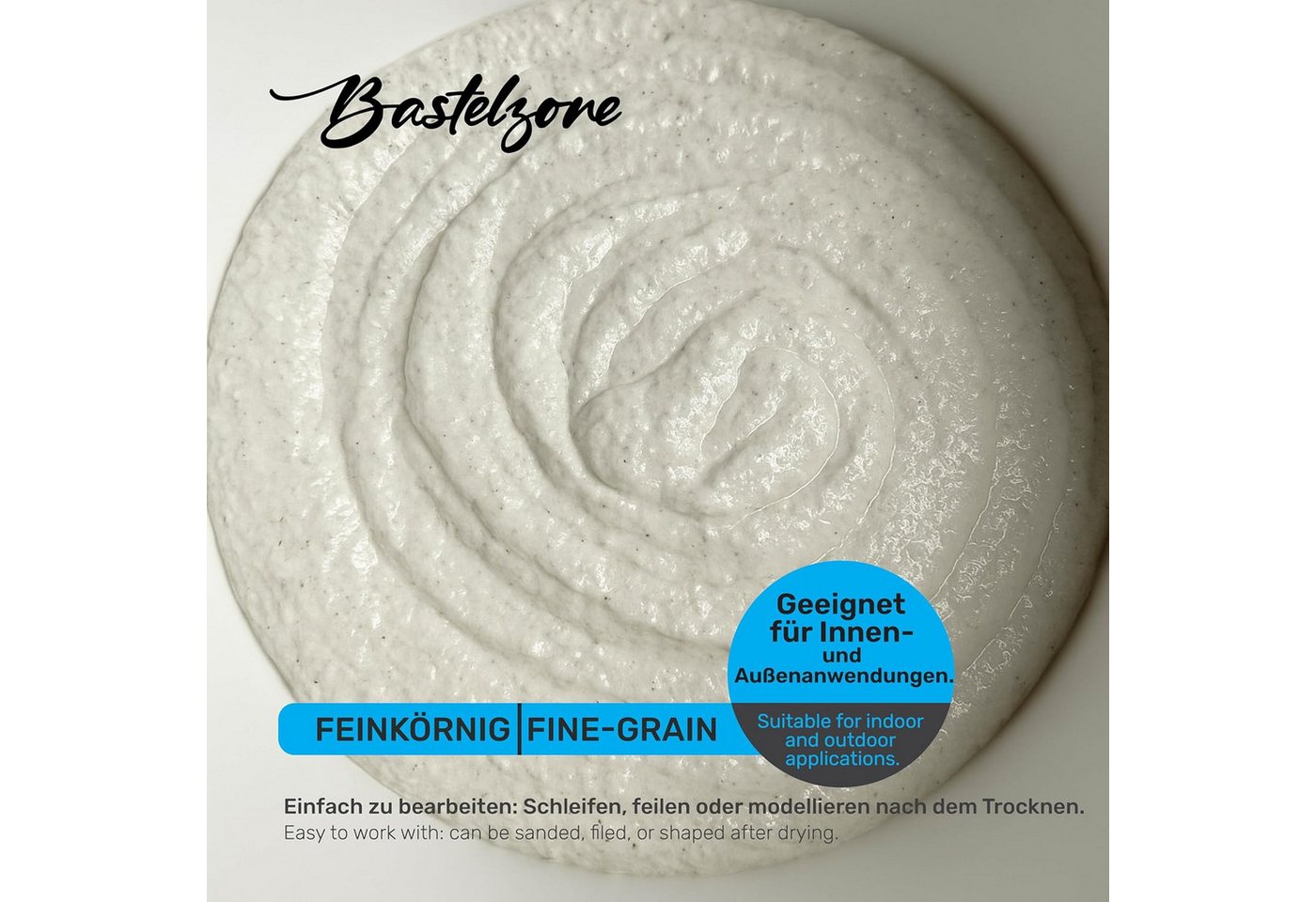 Greenpoint Strukturpaste Strukturpaste Modellierpaste Spachtelmasse - Acrylmalerei & Leinwand, XXL 3,5 kg für 3D-Effekte, Reliefs und kreative Texturen – Bild 4 von 5