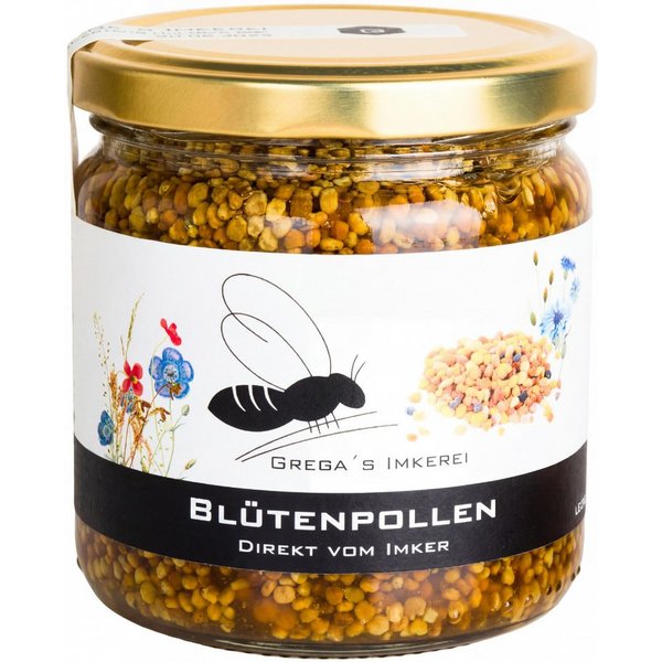 Grega´s Imkerei Honig Blütenpollen getrocknet im Glas, 1 x 120 g, (süße, natürliche und super leckere Blütenpollen), schonend getrocknete Blütenpollen im Glas d