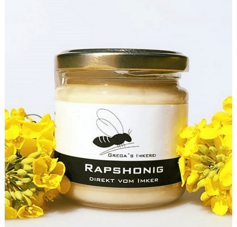 Grega´s Imkerei Honig Deutscher Raps Honig, 1 x 250 g, (Streichzarter Imkerhonig direkt vom Imker, Regionaler Honig aus Deutschland NRW), fein cremiger milder d – Bild 2 von 5
