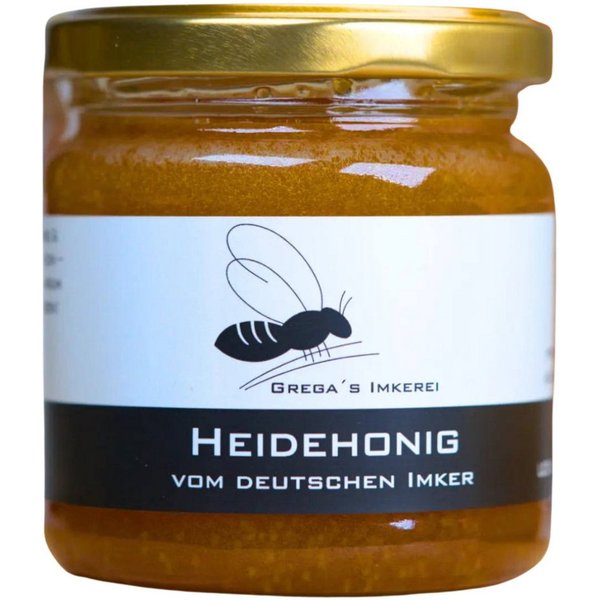 Grega´s Imkerei Honig Heidehonig aus Deutschland, 1 x 250 g, herb & malzig Heidehonig direkt vom Imker