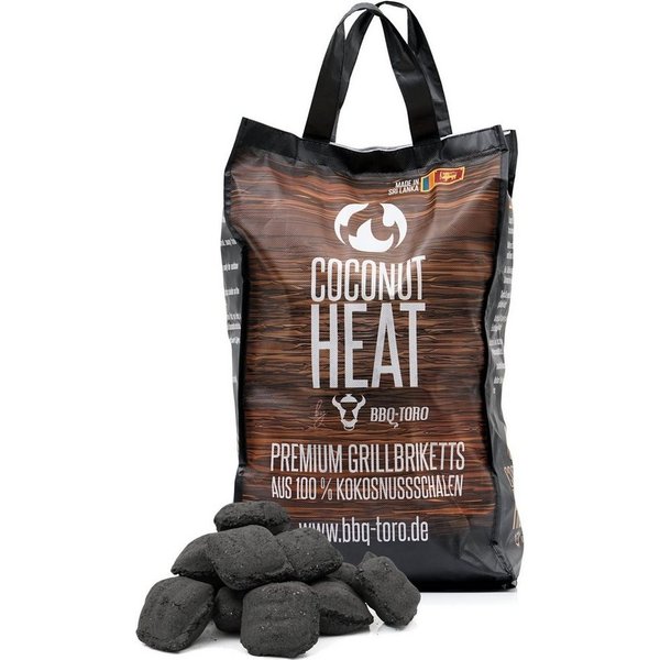 BBQ-Toro Grillbriketts BBQ-Toro Coconut Heat, 10 kg, Premium Grillbriketts aus 100 % Kokosn, 10.00 kg