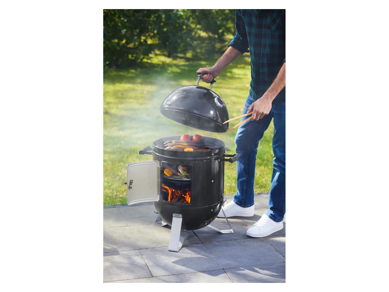 GRILLMEISTER Räucherofen, Ø 40 cm, 0 - 530°C – Bild 2 von 4
