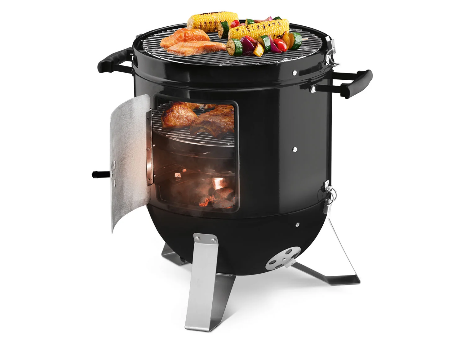 GRILLMEISTER Räucherofen, Ø 40 cm, 0 - 530°C – Bild 3 von 4