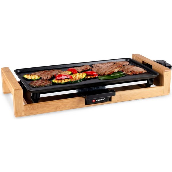 Alpina Grillplatte alpina Tischgrill 2000W, 43 x 22,5 CM