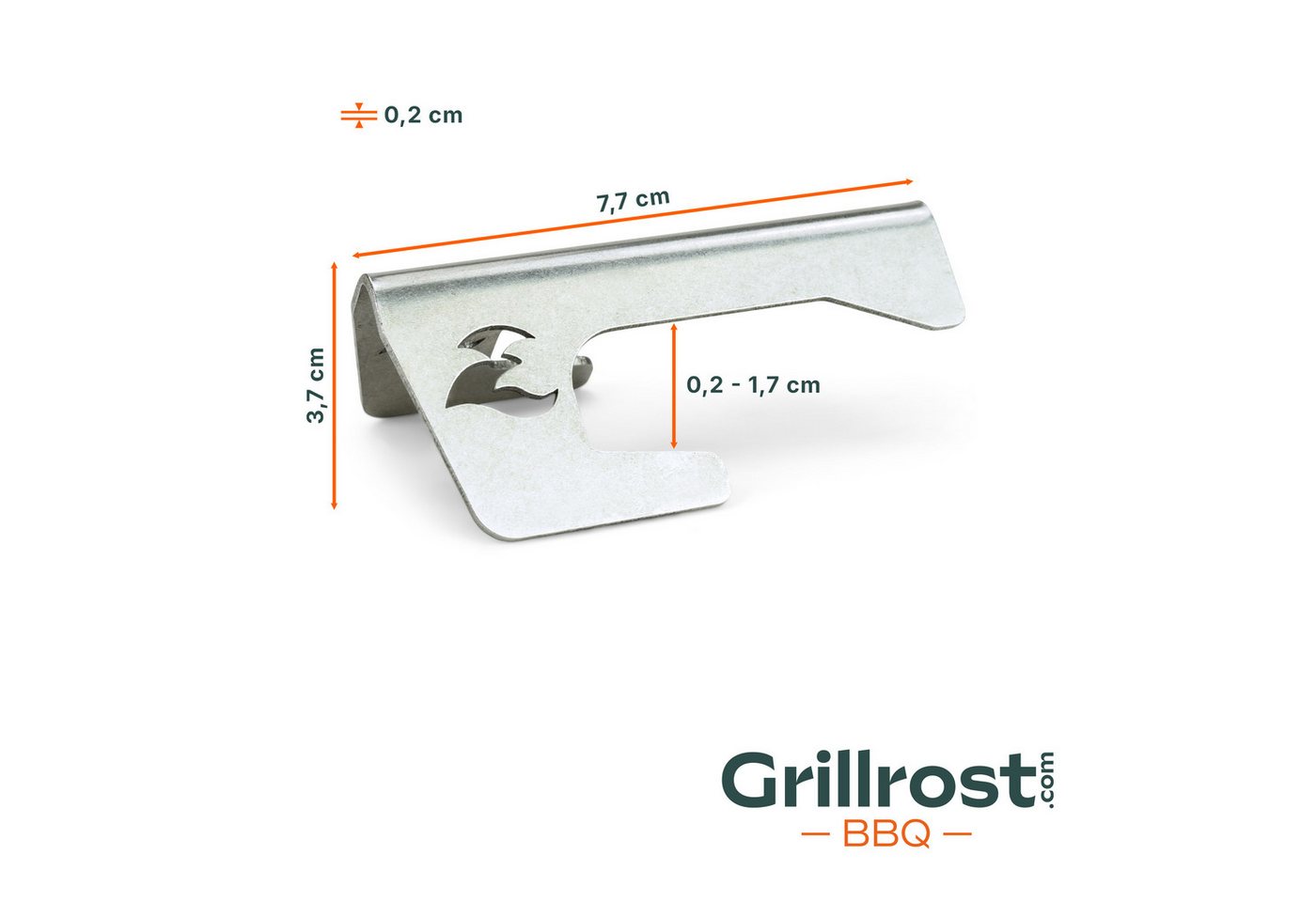 Grillrost.com BBQ Grillrost BBQ Abstandshalter Feuerplatte (3 St), Made in Germany – Bild 4 von 5