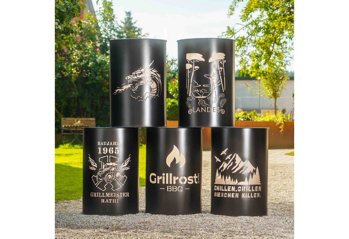Grillrost.com BBQ Grillrost BBQ Personalisierte Feuertonne, Made in Germany – Bild 4 von 5