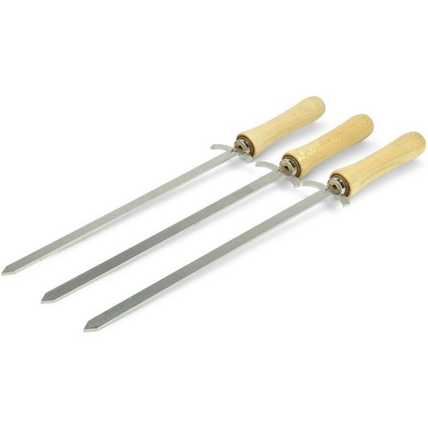 Grillrost.com BBQ Grillrost BBQ Set 3x Grillspieße, Made in Germany