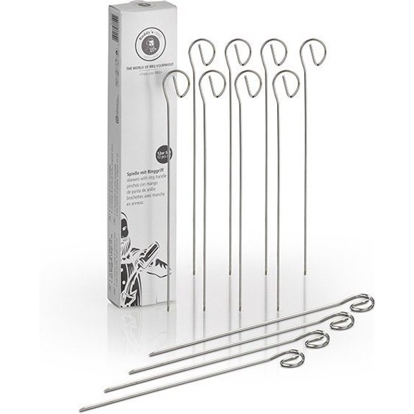 Buddy's Grillspieß Buddy´s BBQ (Set, 12-St), Schaschlikspieße, Edelstahl, wiederverwenbar, 21 cm