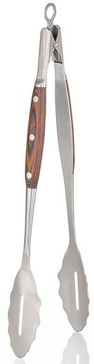 Buddy's Grillzange Buddy´s BBQ, Edelstahl, Griff Holzoptik, Verschluss-System – Bild 3 von 5