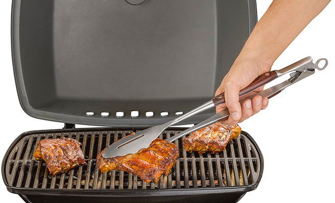 Buddy's Grillzange Buddy´s BBQ, Edelstahl, Griff Holzoptik, Verschluss-System – Bild 5 von 5