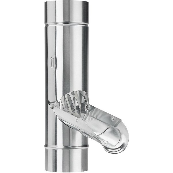 Grömo Regenfallrohr, Zink-Regenwasserklappe 100 mm, mit Edelstahlsieb