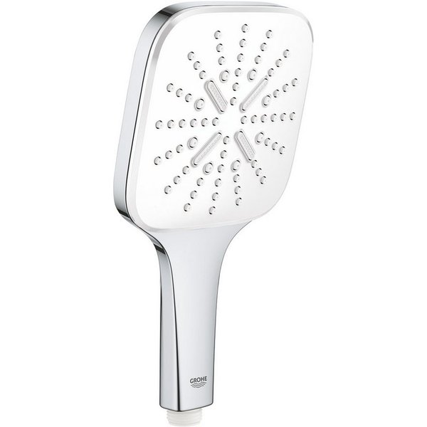 Grohe Brausegarnitur Vitalio Smartactive 130 Cube Handbrause, EcoJoy, chrom/weiß (26595000)