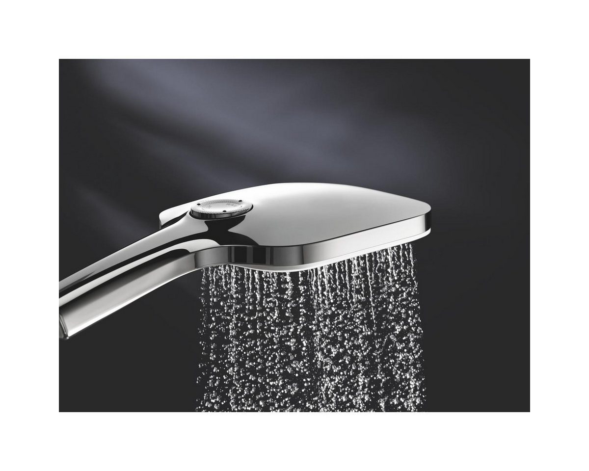 Grohe Brausegarnitur Vitalio Smartactive 130 Cube Handbrause, EcoJoy, chrom/weiß (26595000) – Bild 3 von 5