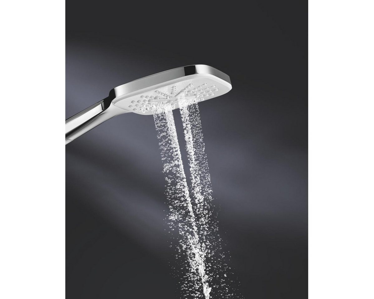 Grohe Brausegarnitur Vitalio Smartactive 130 Cube Handbrause, EcoJoy, chrom/weiß (26595000) – Bild 4 von 5
