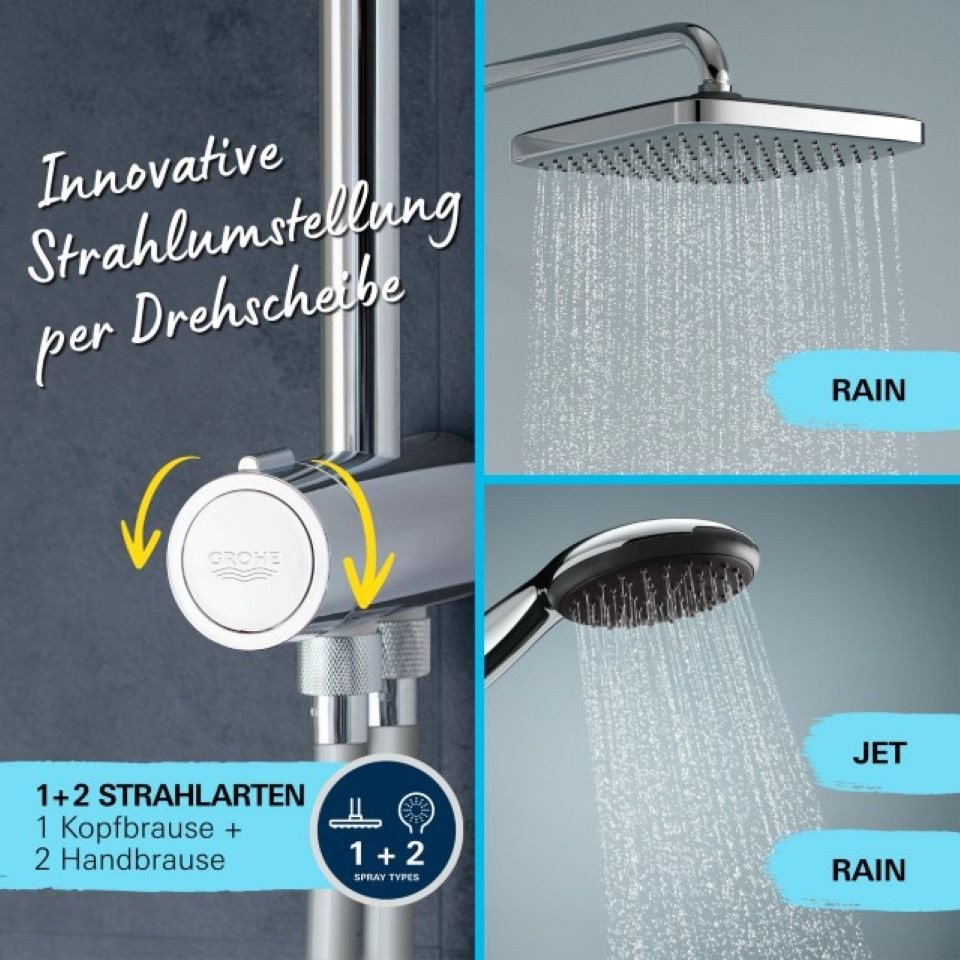 Grohe Duschsystem Vitalio Comfort 250 Flex Duschsystem, chrom (26698001) – Bild 4 von 5