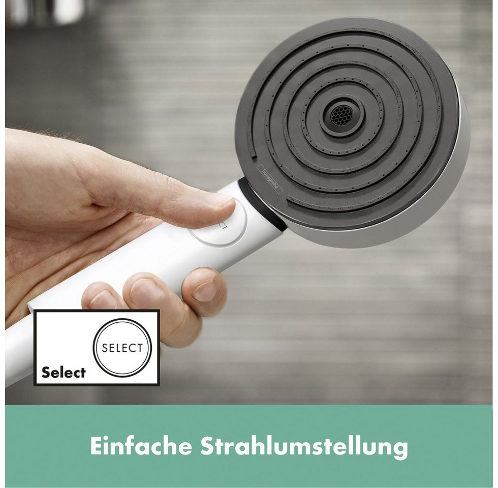 Grohe Handbrause Hansgrohe Handbrause 3 Strahlarten Pulsify Select – Bild 4 von 5