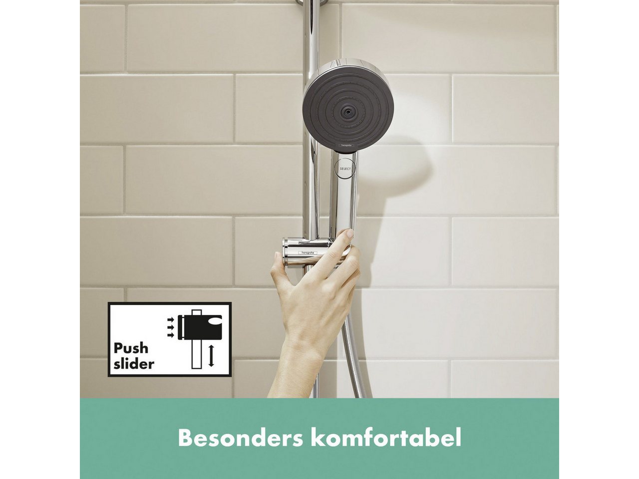 Grohe Handbrause Hansgrohe Handbrause-Set 3 Strahlarten Pulsify – Bild 2 von 3