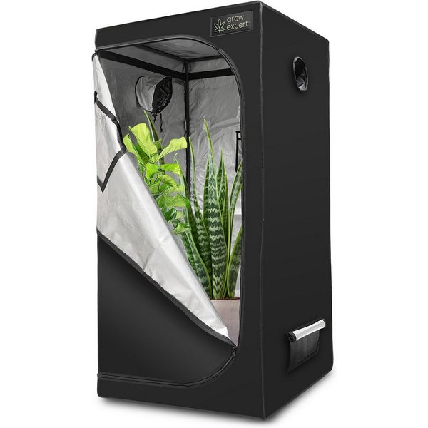 Grow Expert Gewächshaus Grow Box Zelt - 1680D Stoff ultradicht & stärkste Reißverschlüsse, Diamantreflektierende Innenseite, hohes Anbauzelt und EZ-View-Fenster