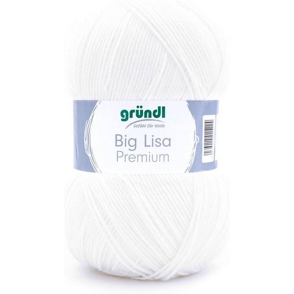 Gründl Big Lisa Premium Häkelwolle, Strickgarn, 250g Häkelwolle, 665,00 m (Wolle zum Stricken und Häkeln, Strickgarn, Handstrickgarn, Strickwolle), Großknäuel