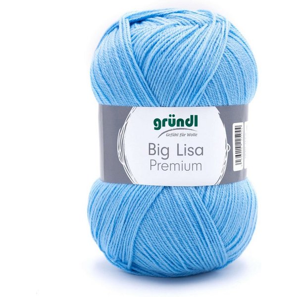 Gründl Big Lisa Premium Häkelwolle, Strickgarn, 250g Häkelwolle, 665,00 m (Wolle zum Stricken und Häkeln, Strickgarn, Handstrickgarn, Strickwolle), Großknäuel