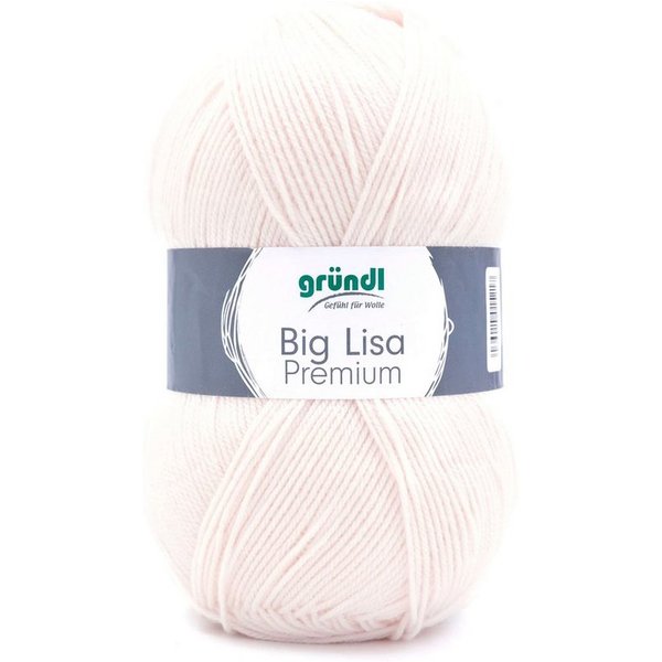 Gründl Big Lisa Premium Häkelwolle, Strickgarn, 250g Häkelwolle, 665,00 m (Wolle zum Stricken und Häkeln, Strickgarn, Handstrickgarn, Strickwolle), Großknäuel