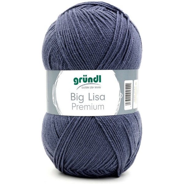 Gründl Big Lisa Premium Häkelwolle, Strickgarn, 250g Häkelwolle, 665,00 m (Wolle zum Stricken und Häkeln, Strickgarn, Handstrickgarn, Strickwolle), Großknäuel