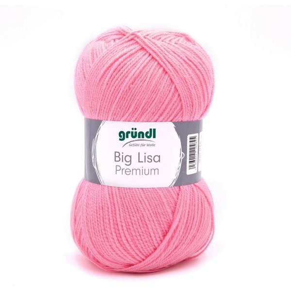 Gründl Big Lisa Premium Häkelwolle, Strickgarn, 250g Häkelwolle, 665,00 m (Wolle zum Stricken und Häkeln, Strickgarn, Handstrickgarn, Strickwolle), Großknäuel