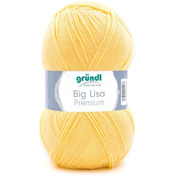 Gründl Big Lisa Premium Häkelwolle, Strickgarn, 250g Häkelwolle, 665,00 m (Wolle zum Stricken und Häkeln, Strickgarn, Handstrickgarn, Strickwolle), Großknäuel