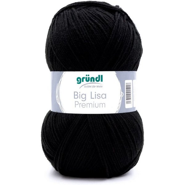 Gründl Big Lisa Premium Häkelwolle, Strickgarn, 250g Häkelwolle, 665,00 m (Wolle zum Stricken und Häkeln, Strickgarn, Handstrickgarn, Strickwolle), Großknäuel