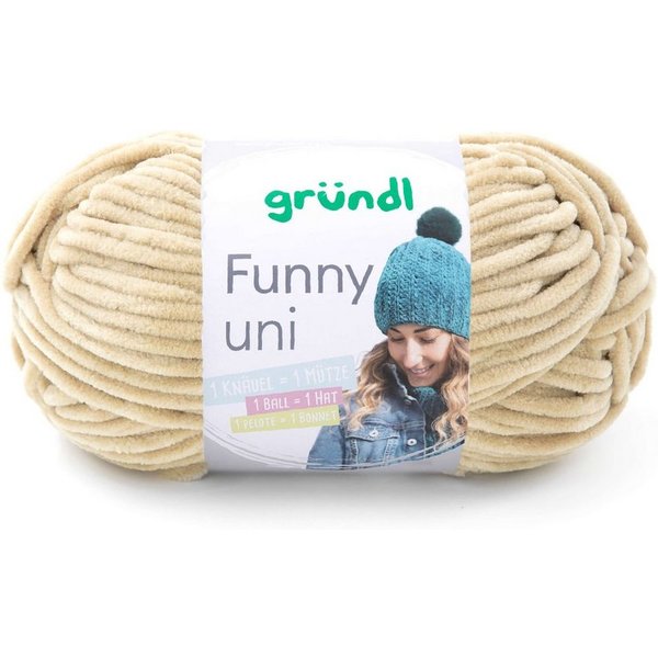 Gründl Funny Chenille Wolle uni einfarbig zum Stricken Häkeln, Chenillegarn Häkelwolle, 120,00 m (Chenillewolle, Flauschgarn, Kuschelwolle), weich und pflegelei