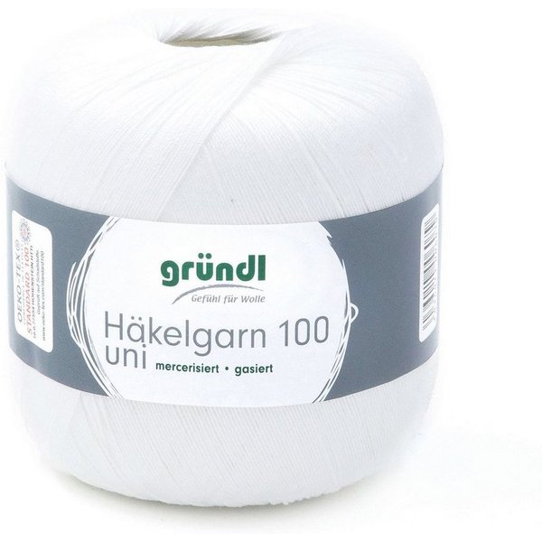 Gründl Gründl Häkelgarn 100 g weiß Nähgarn