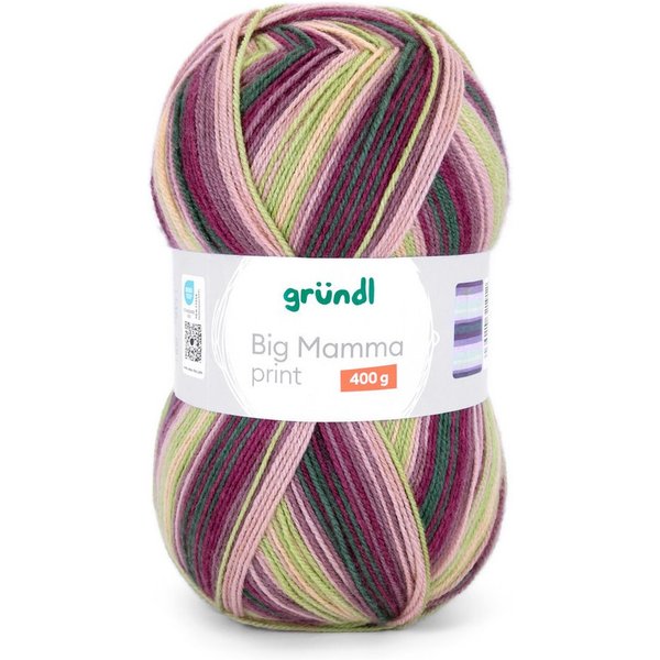 Gründl Wolle 400g Big Mamma Print Großknäuel Strickgarn Häkelwolle, 1040,00 m (Wolle zum Stricken und Häkeln, Strickwolle Handarbeitsgarn, Handstrickgarn), Woll