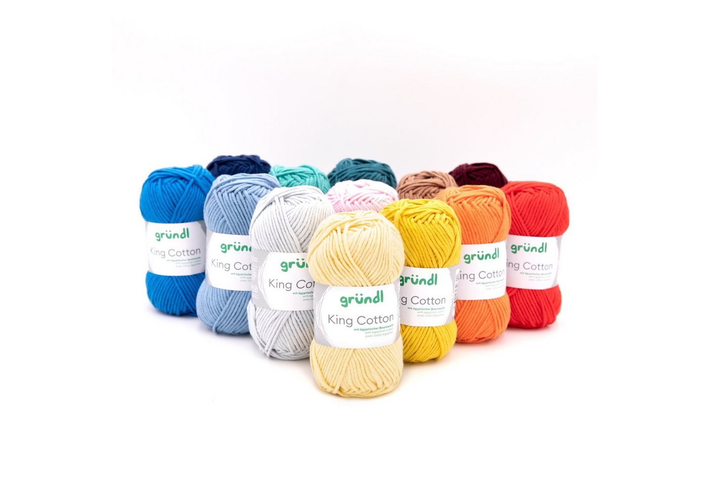 Gründl Wolle King Cotton Baumwollgarn Strickgarn Häkelwolle, 78,00 m (50g Handstrickgarn, Strickwolle, Baumwollmischgarn mit ägyptischer Baumwolle, zum Stricken – Bild 3 von 5
