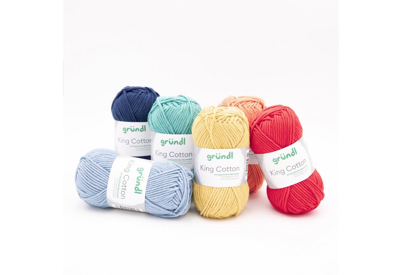 Gründl Wolle King Cotton Baumwollgarn Strickgarn Häkelwolle, 78,00 m (50g Handstrickgarn, Strickwolle, Baumwollmischgarn mit ägyptischer Baumwolle, zum Stricken – Bild 4 von 5