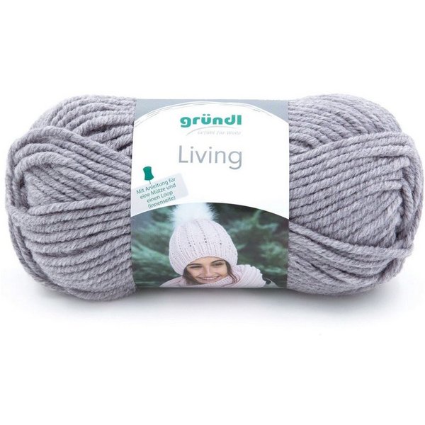 Gründl Gründl Wolle Living 100 g mittelgrau Häkelwolle