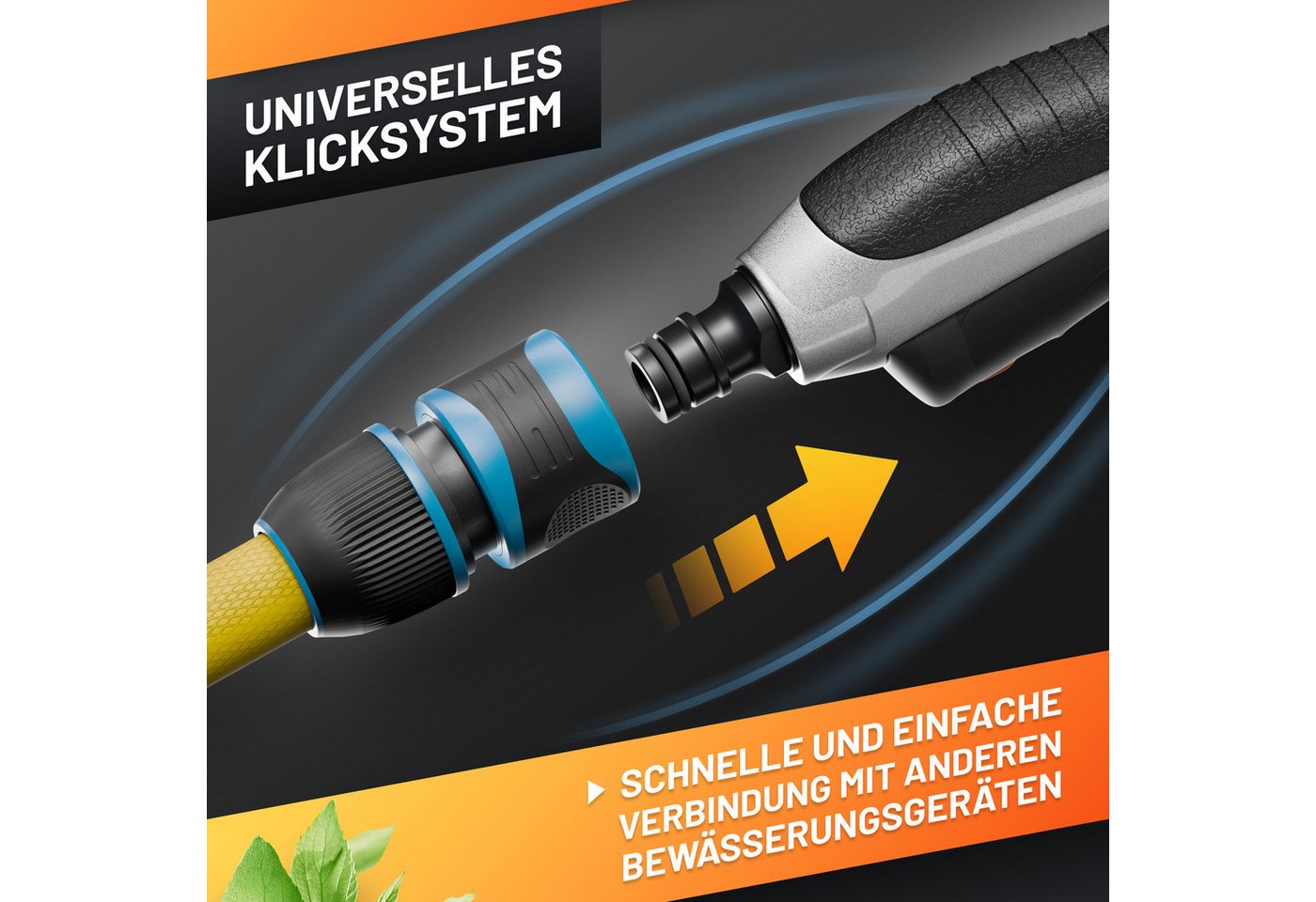 GRÜNTEK Multifunktionsbrause Metall Gartenbrause verstellbar von Stechstrahl bis fein, mit 3 Düsen, (Sprühkopf), für Garten, Autowaschen und Zuhause, stoßfest u – Bild 4 von 5
