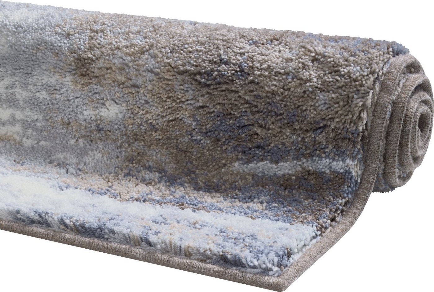 Grund Badematte Magma, Höhe 20 mm, rutschhemmend beschichtet, fußbodenheizungsgeeignet, Polyacryl, rechteckig, Badematte in abstraktem Design – Bild 4 von 5