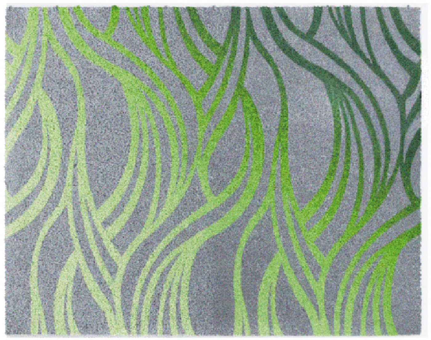 Grund Badematte Mayra, Höhe 20 mm, rutschhemmend beschichtet, fußbodenheizungsgeeignet, Polyacryl, rechteckig, Frisches Wellenmuster in lebendigen Farben, 5 Jah – Bild 3 von 5